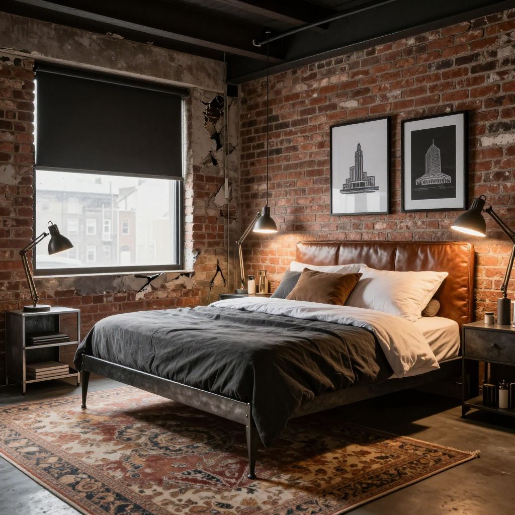 Industrial Loft Bedroom basement bedroom ideas