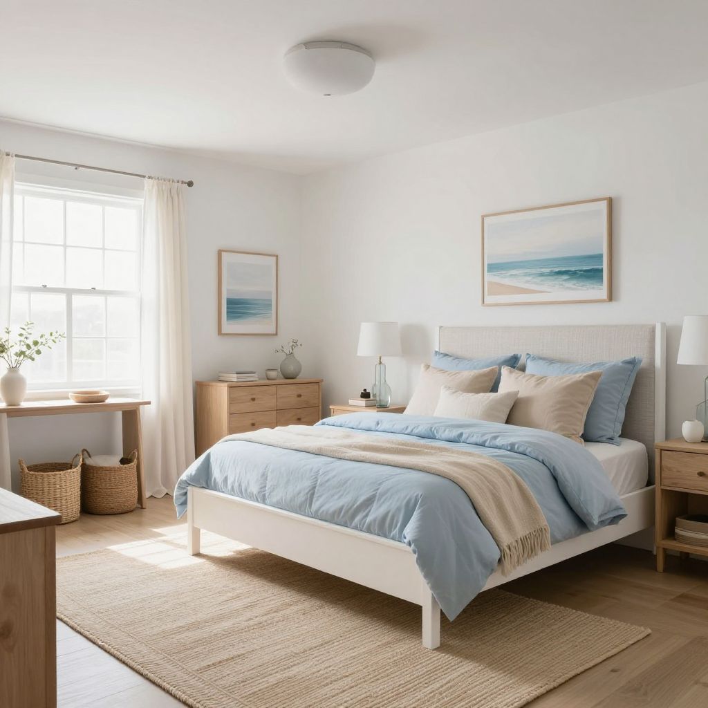 Bright Coastal Escape basement bedroom ideas
