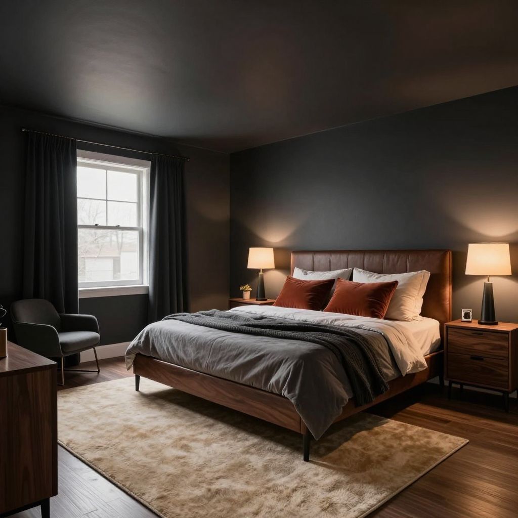 Moody Modern Escape basement bedroom ideas
