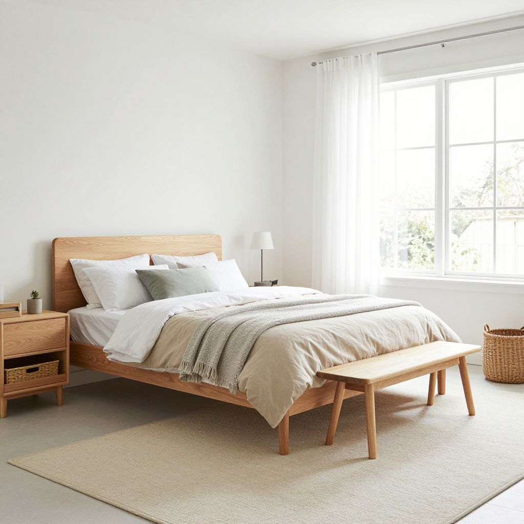 Cream loop carpet for a Scandinavian calm