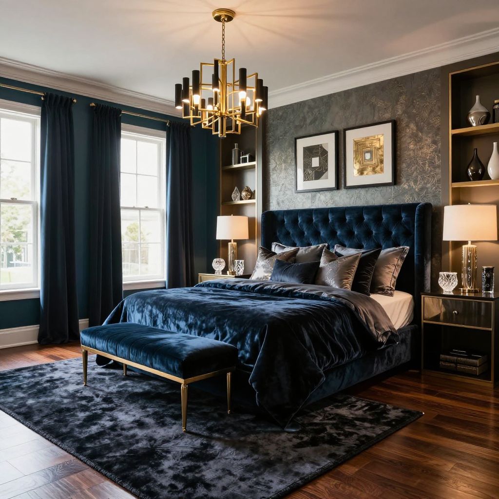 Art Deco Drama bedroom chandelier idea