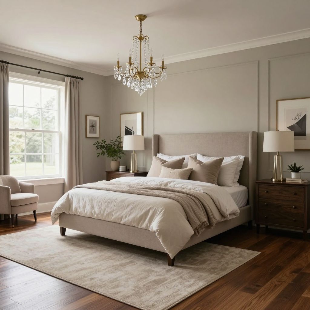Transitional Neutral Balance bedroom chandelier idea