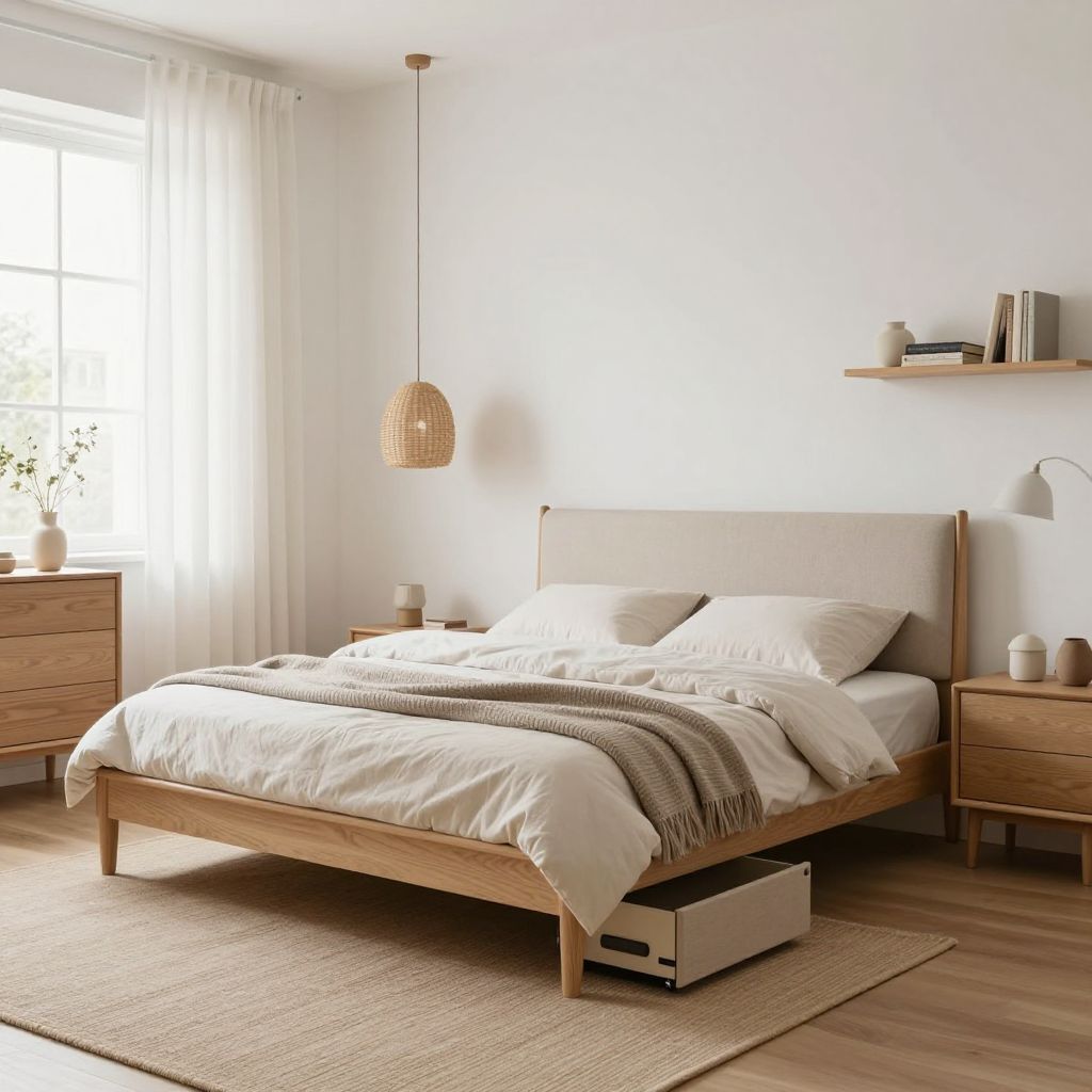 Warm Scandinavian Calm bedroom ideas for couples