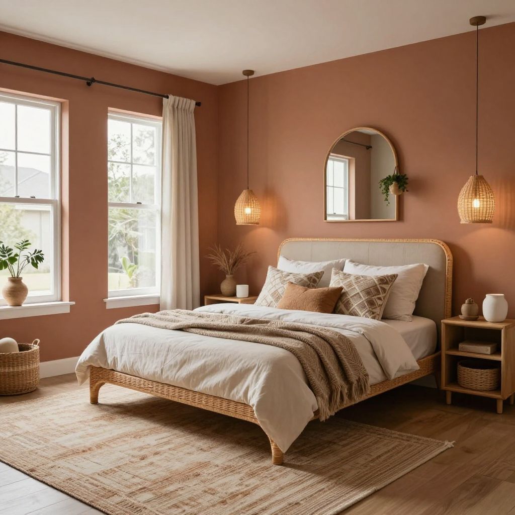 Earthy Boho Mix bedroom ideas for couples