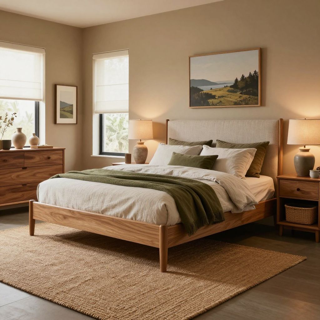 Earth Tone Relaxed Bedroom