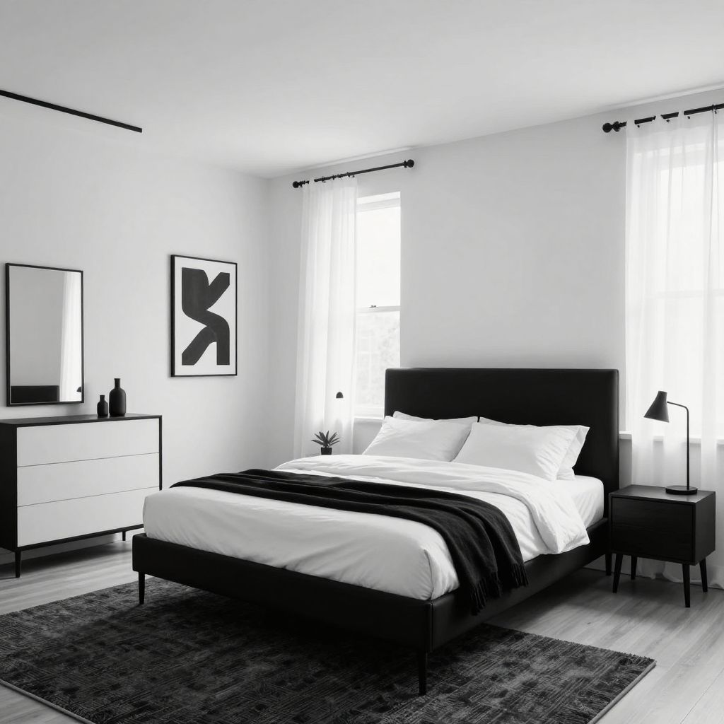 Monochrome Black and White Room