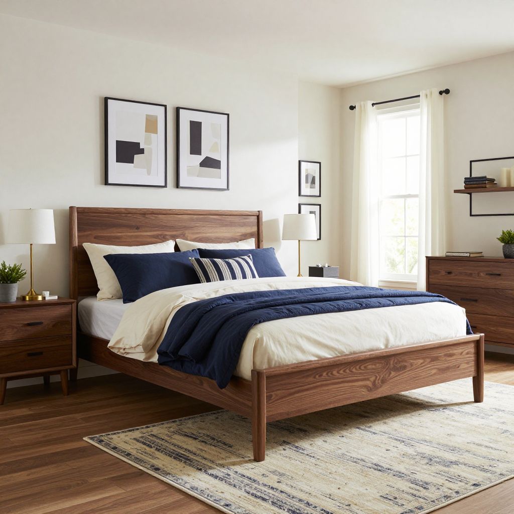 Navy and Walnut Combination