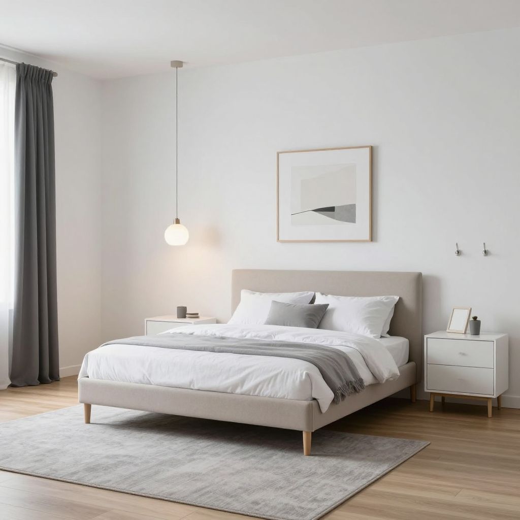 Minimal room with crisp lines