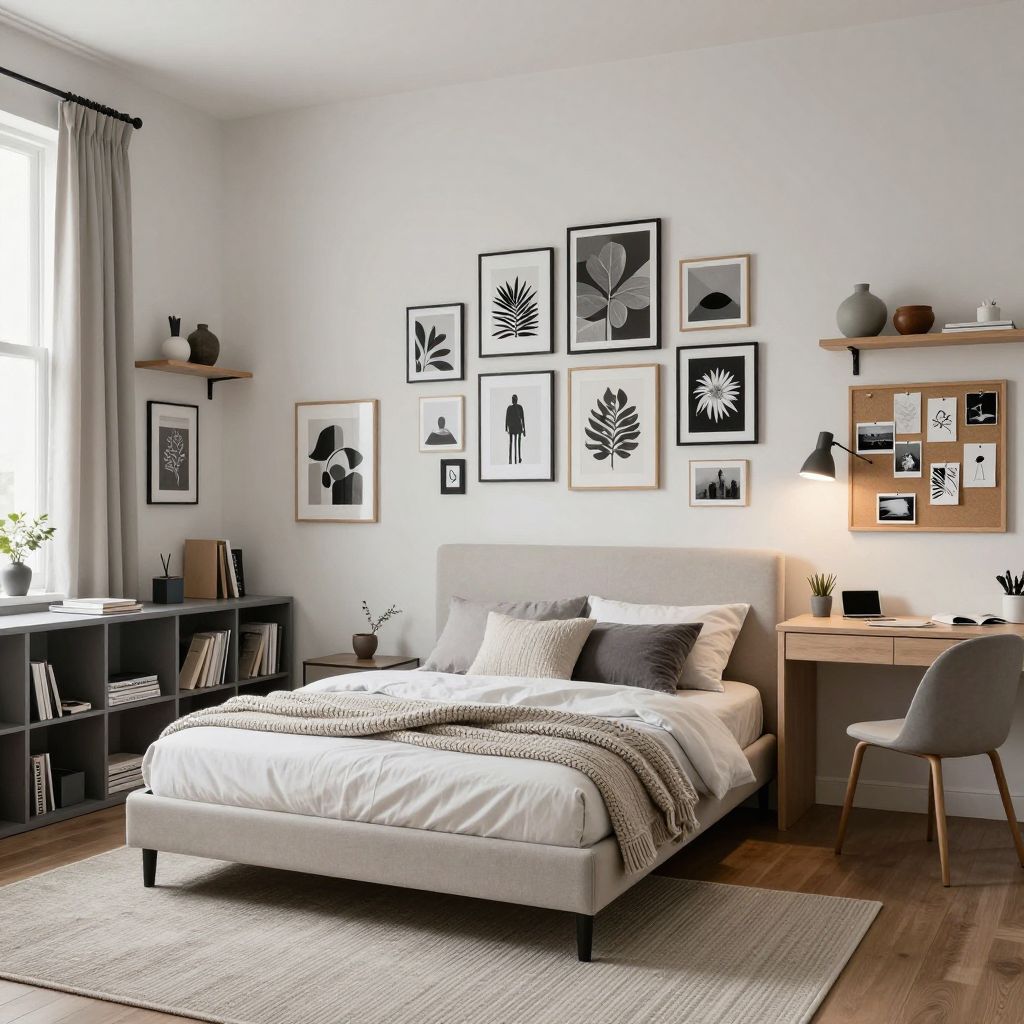 Artsy room with gallery wall personality