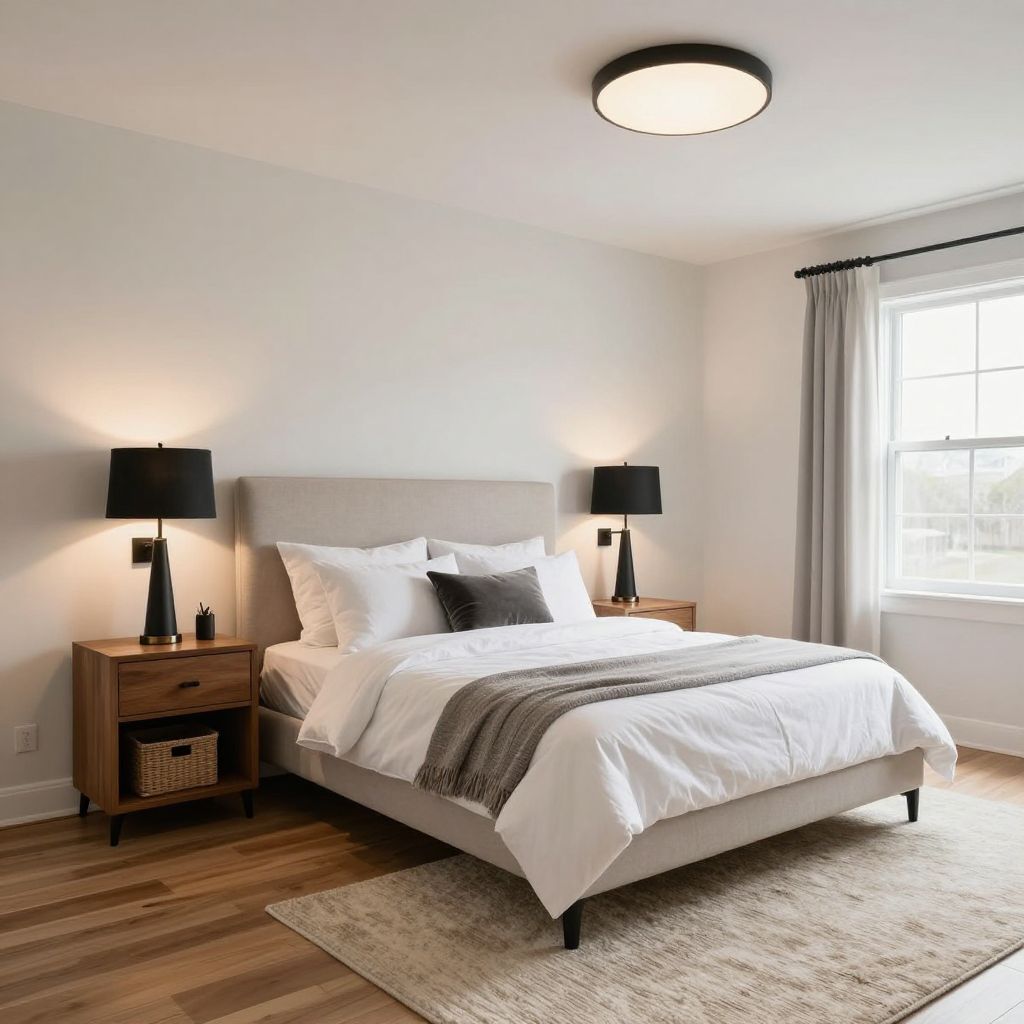 Black accent lighting for a modern contrast look