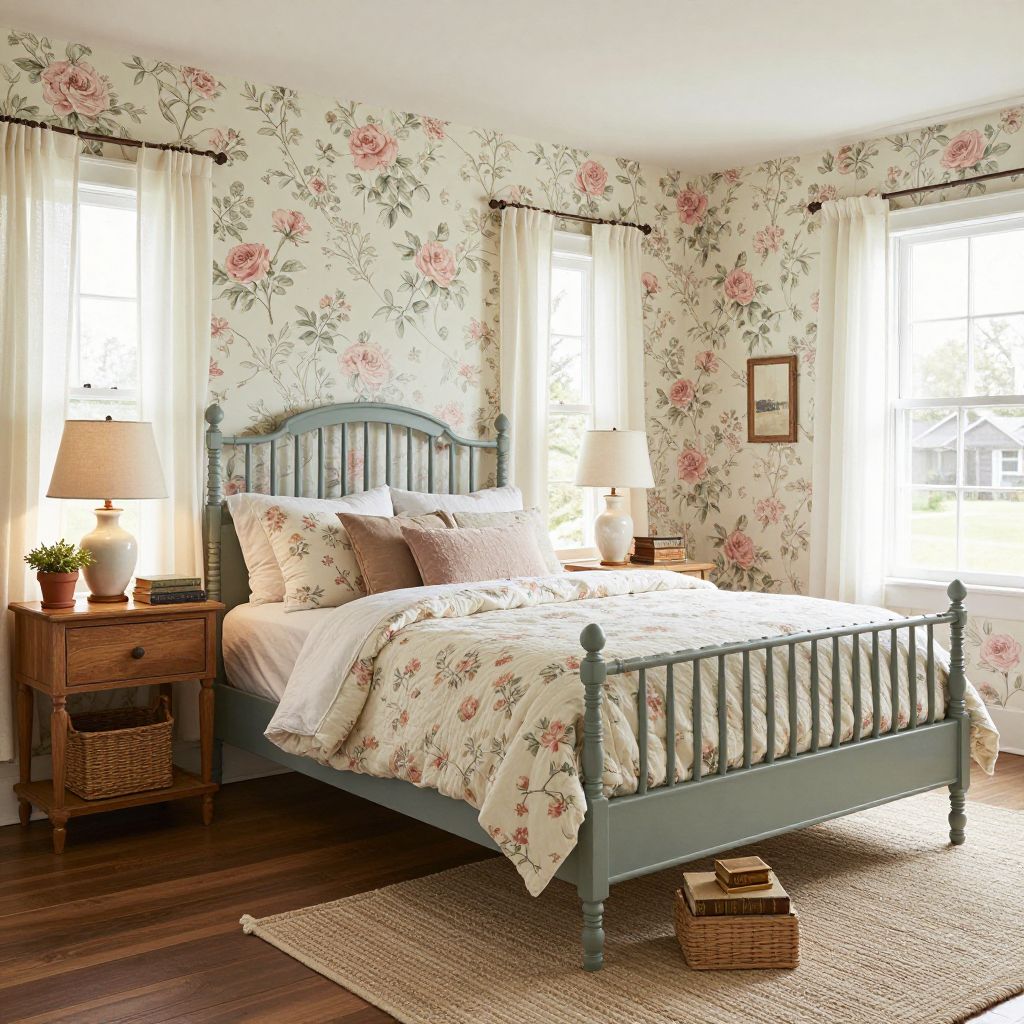 Vintage Inspired Wallpaper For A Cozy Cottage Mood