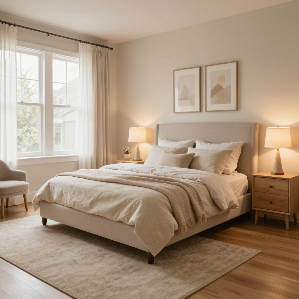 Beige bedroom ideas with a soft romantic feel