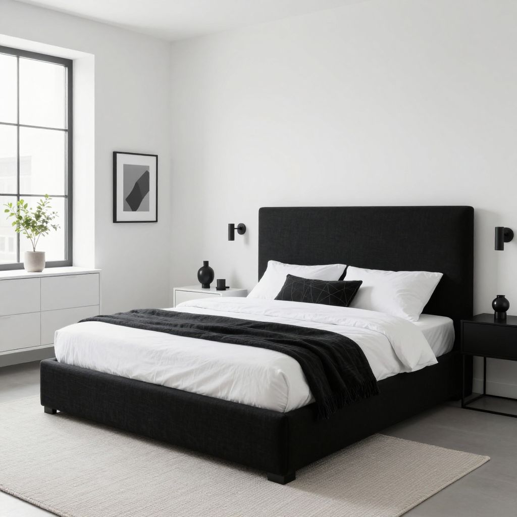 Black and white bedroom idea 1