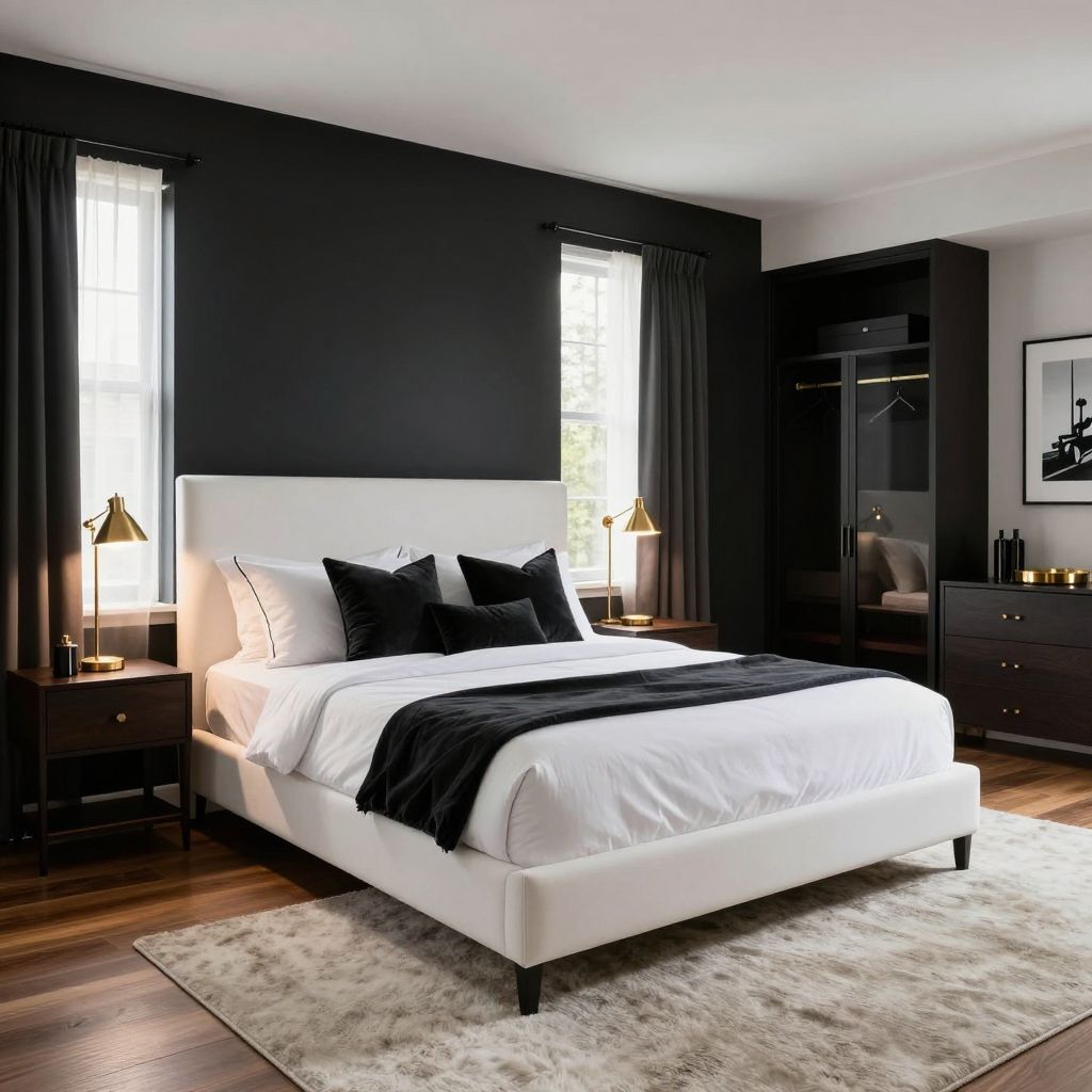 Black and white bedroom idea 2