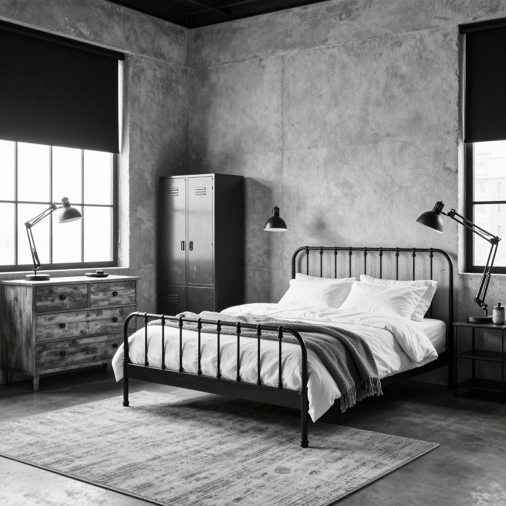 Black and white bedroom idea 7
