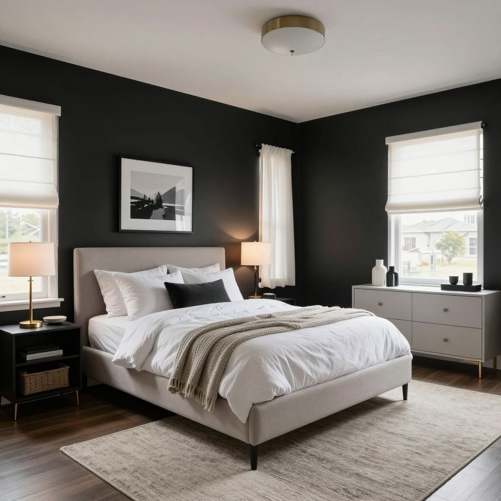 Black bedroom ideas 1