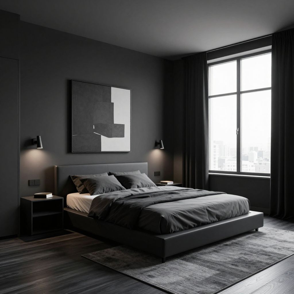 Black bedroom ideas 12