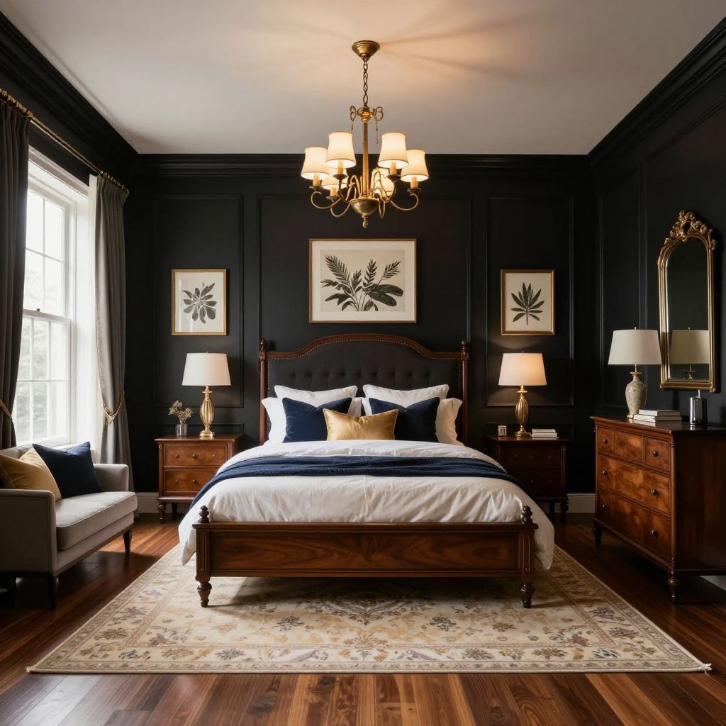 Black bedroom ideas 15