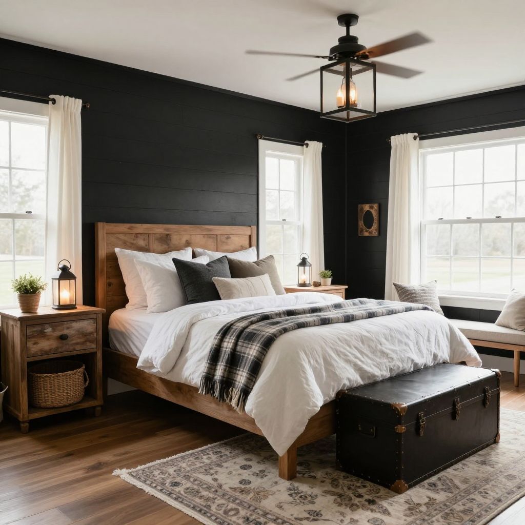 Black bedroom ideas 7