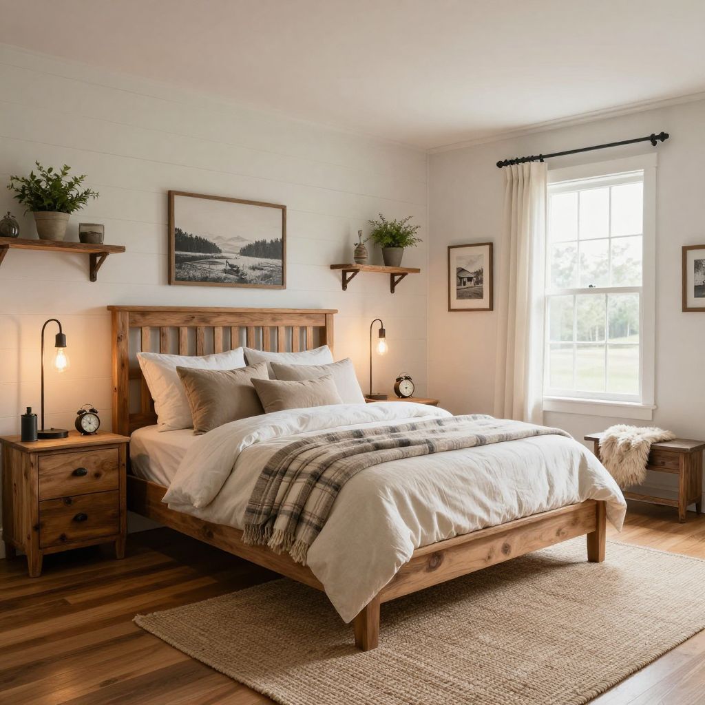 Rustic Farmhouse Comfort Bloxburg bedroom ideas