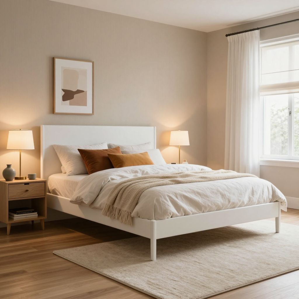 Soft Minimalist with Warm Accents Bloxburg bedroom ideas