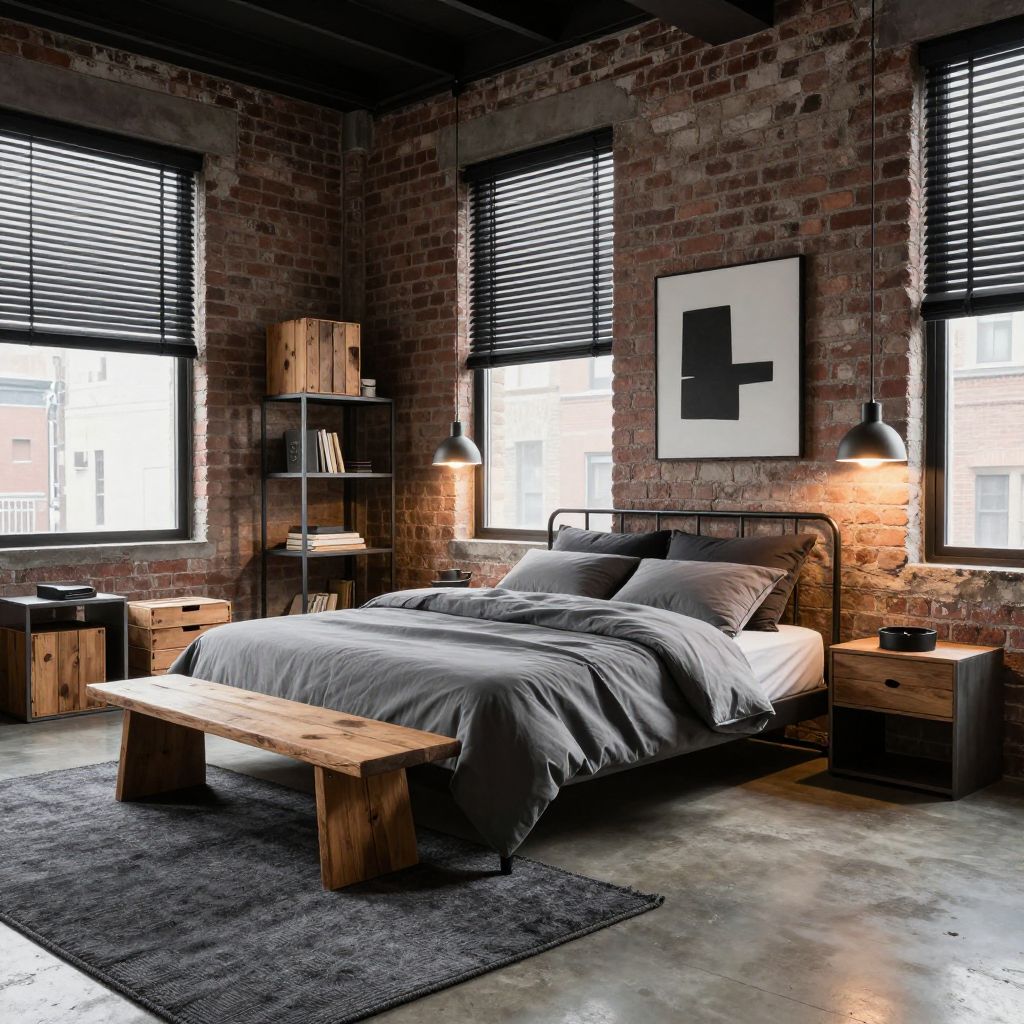 Urban Industrial Edge Bloxburg bedroom ideas