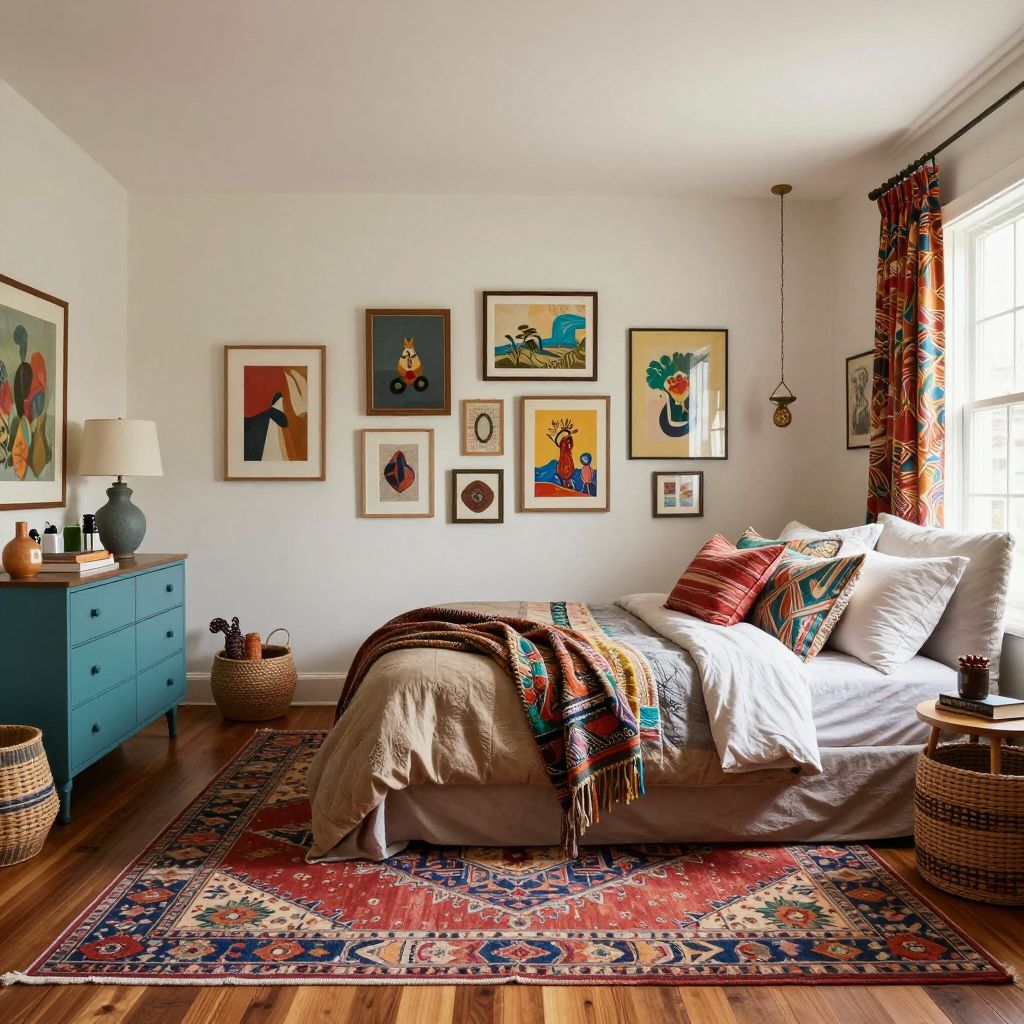 boho bedroom ideas maximal boho with art and color