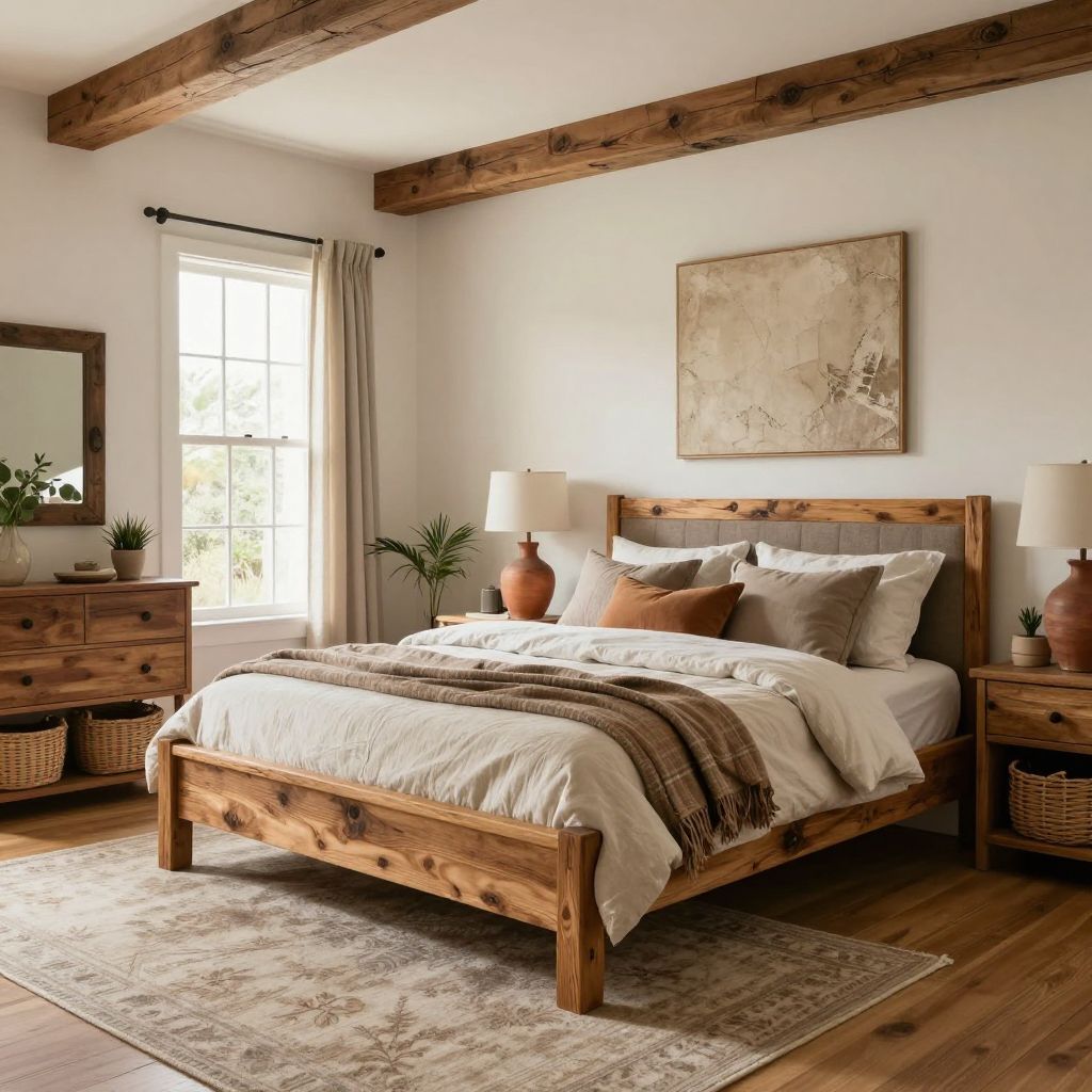 boho bedroom ideas rustic boho with natural wood and linen