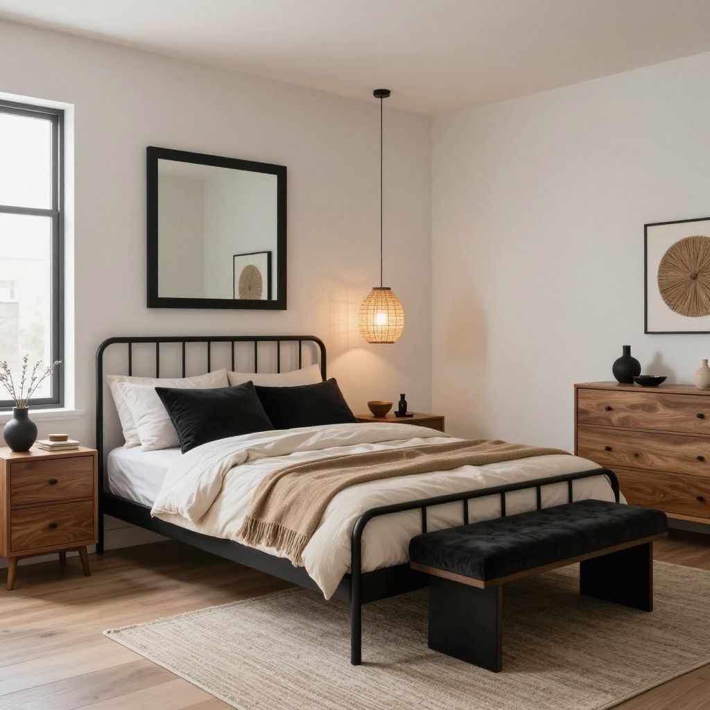 boho bedroom ideas monochrome boho with black accents