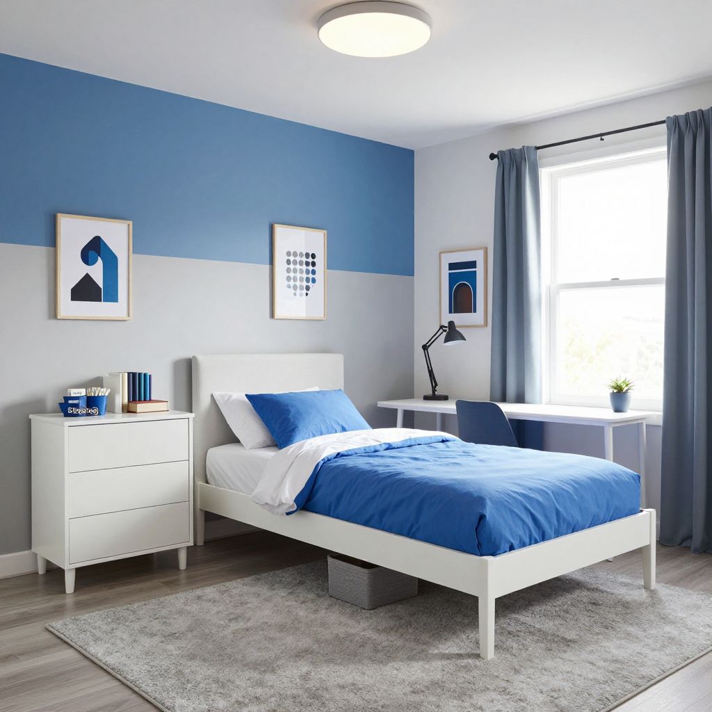 Boys bedroom ideas for small rooms - playful color block room