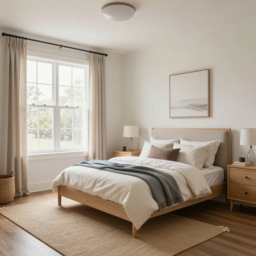 Boys bedroom ideas for small rooms - soft neutral room with texture layers