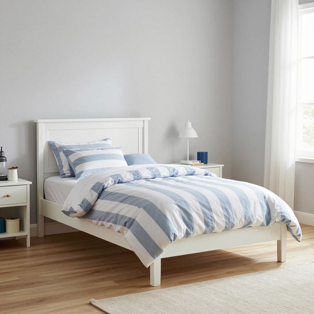 Boys bedroom ideas for small rooms - nautical room with soft blue and white