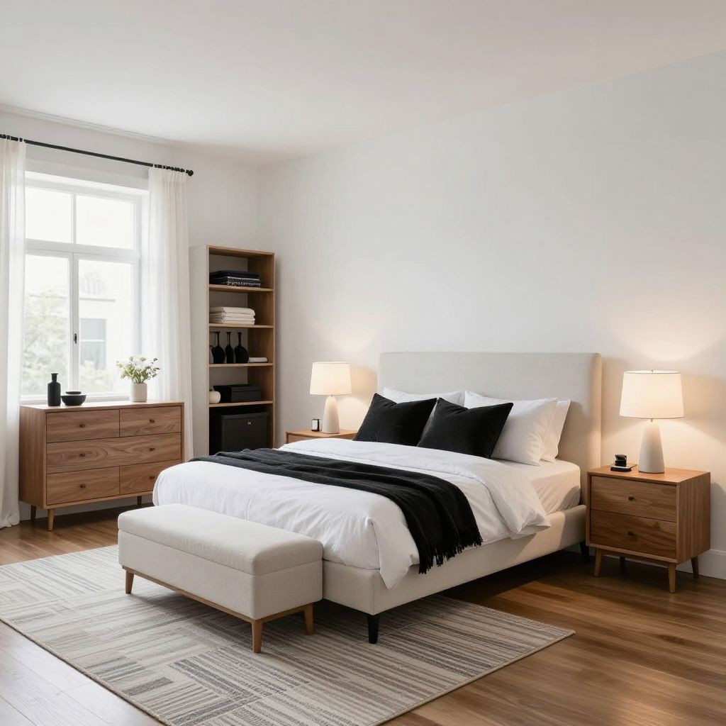 Black and white bedroom idea 5