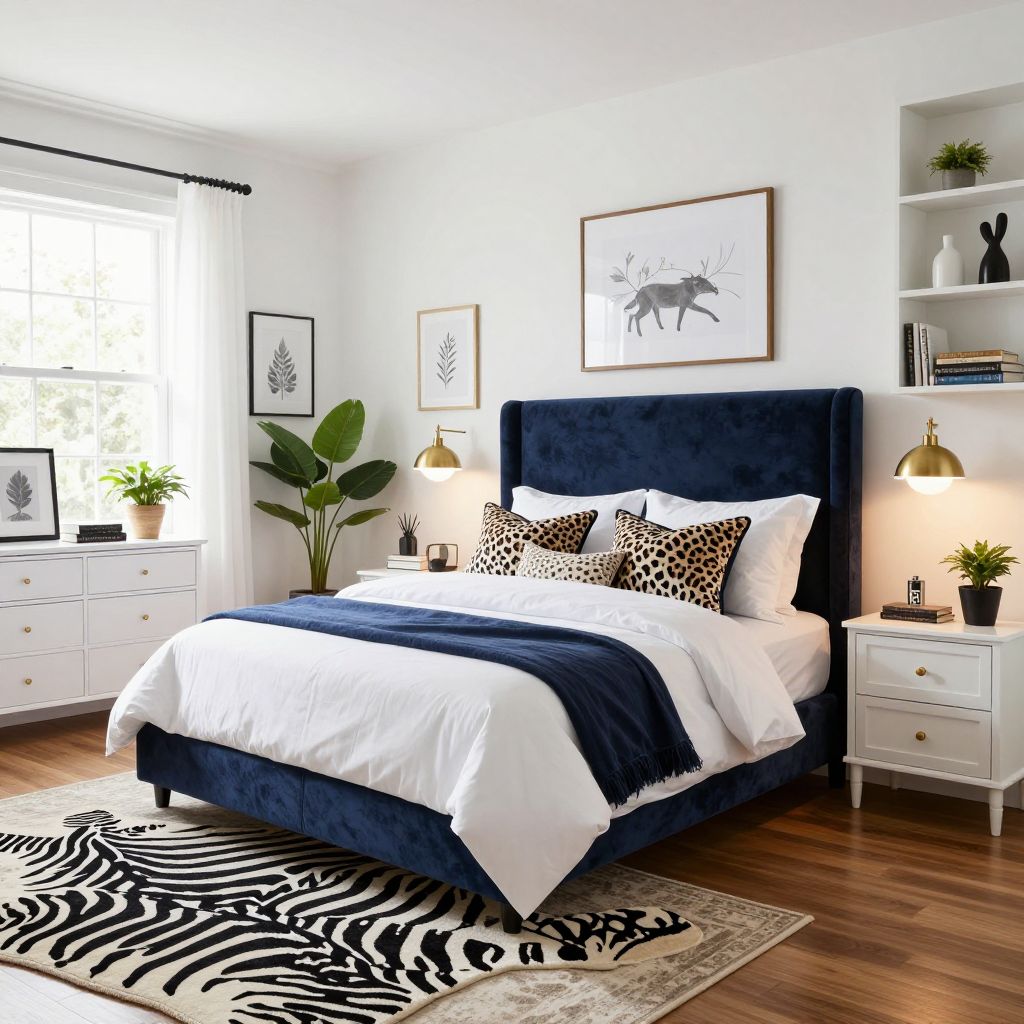 Crisp White and Preppy Green