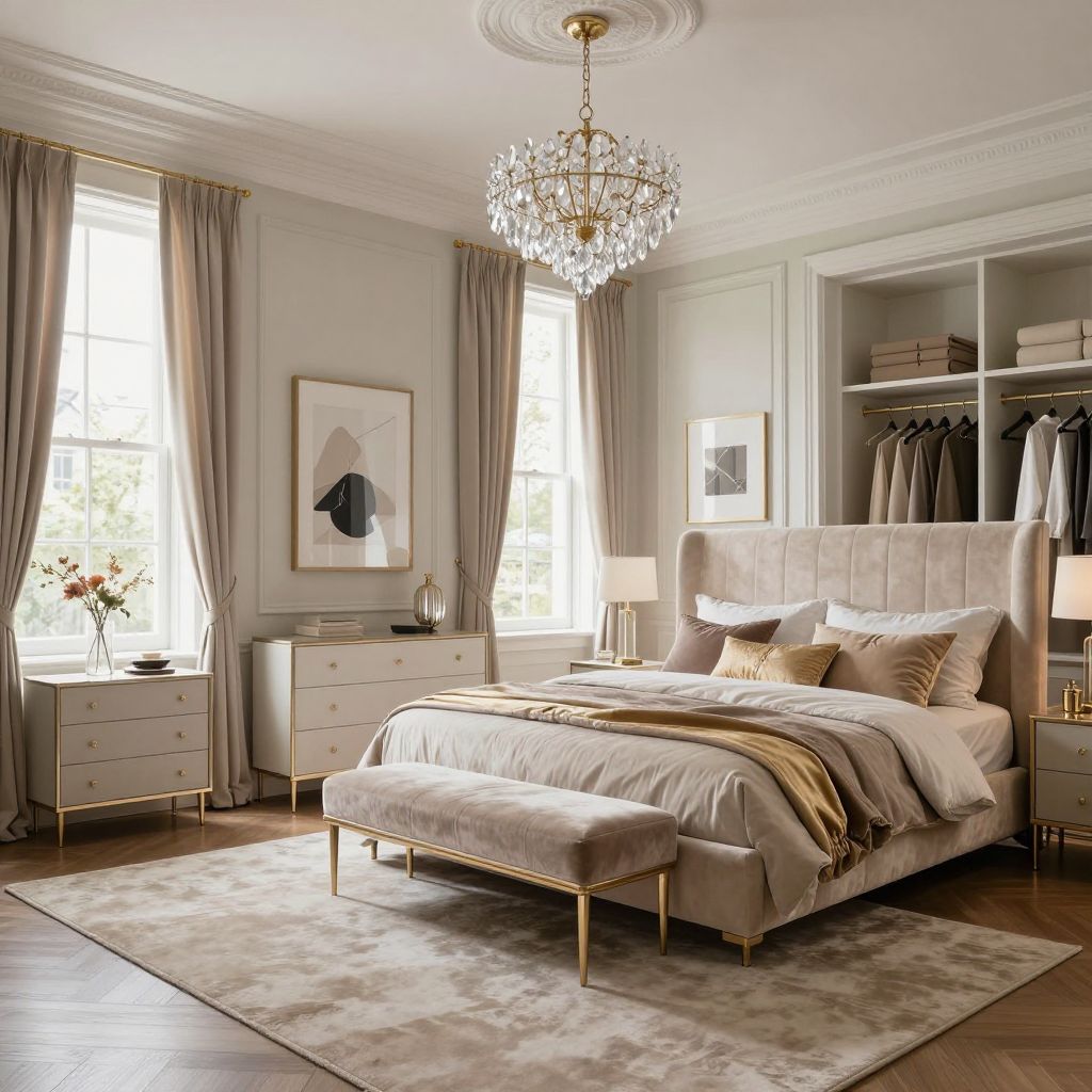 Elegant neutral luxe room