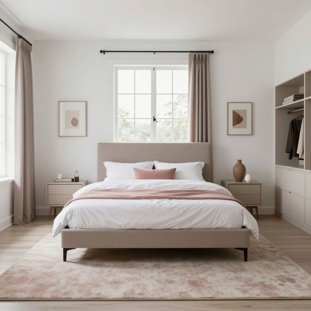 Modern minimal room with clean lines