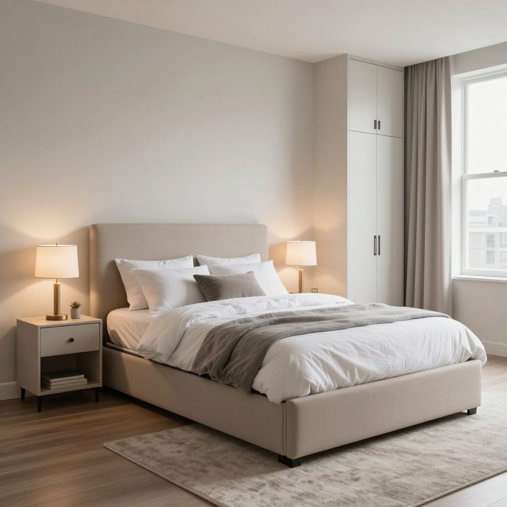 Relaxed Apartment Bedroom With Smart Storage