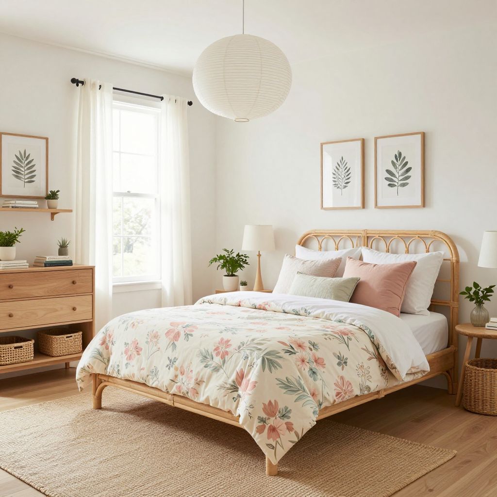 Preppy Floral and Rattan Mix