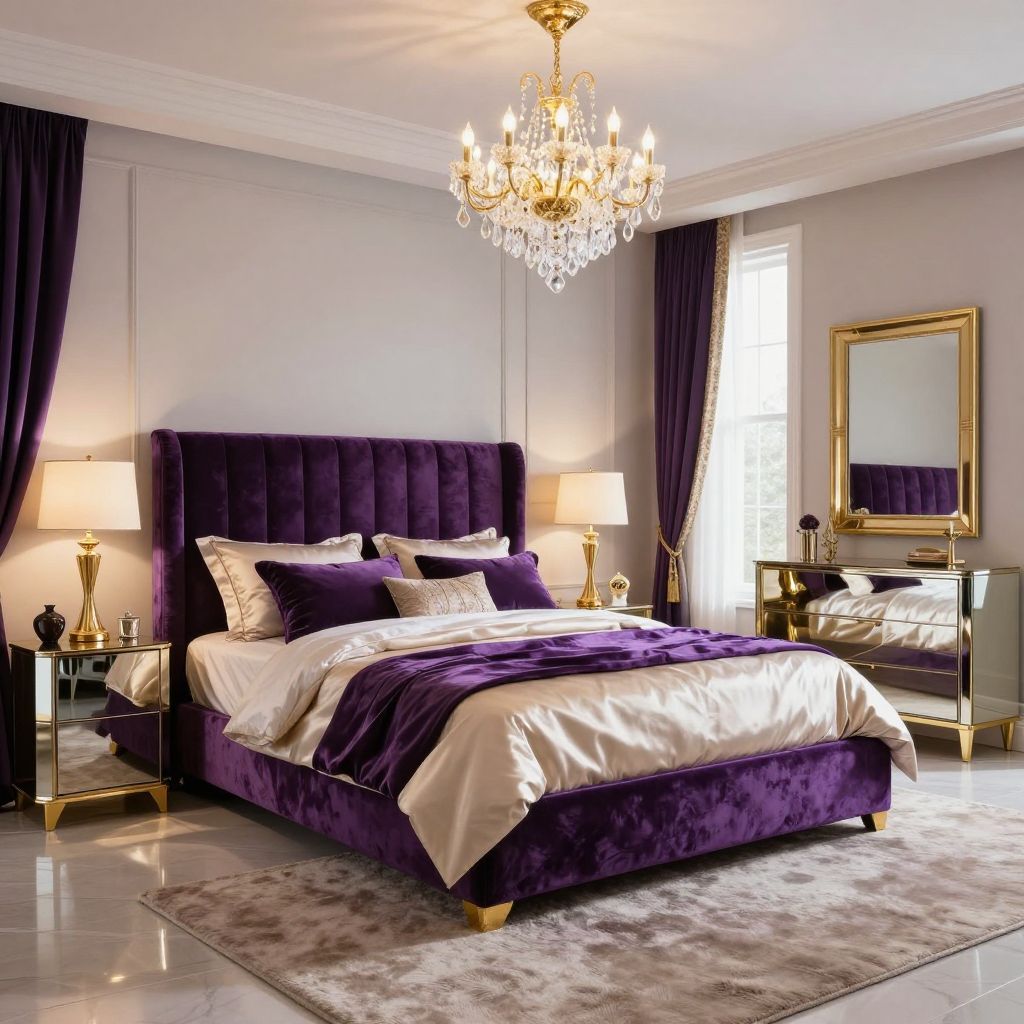 Glam Purple and Gold Style