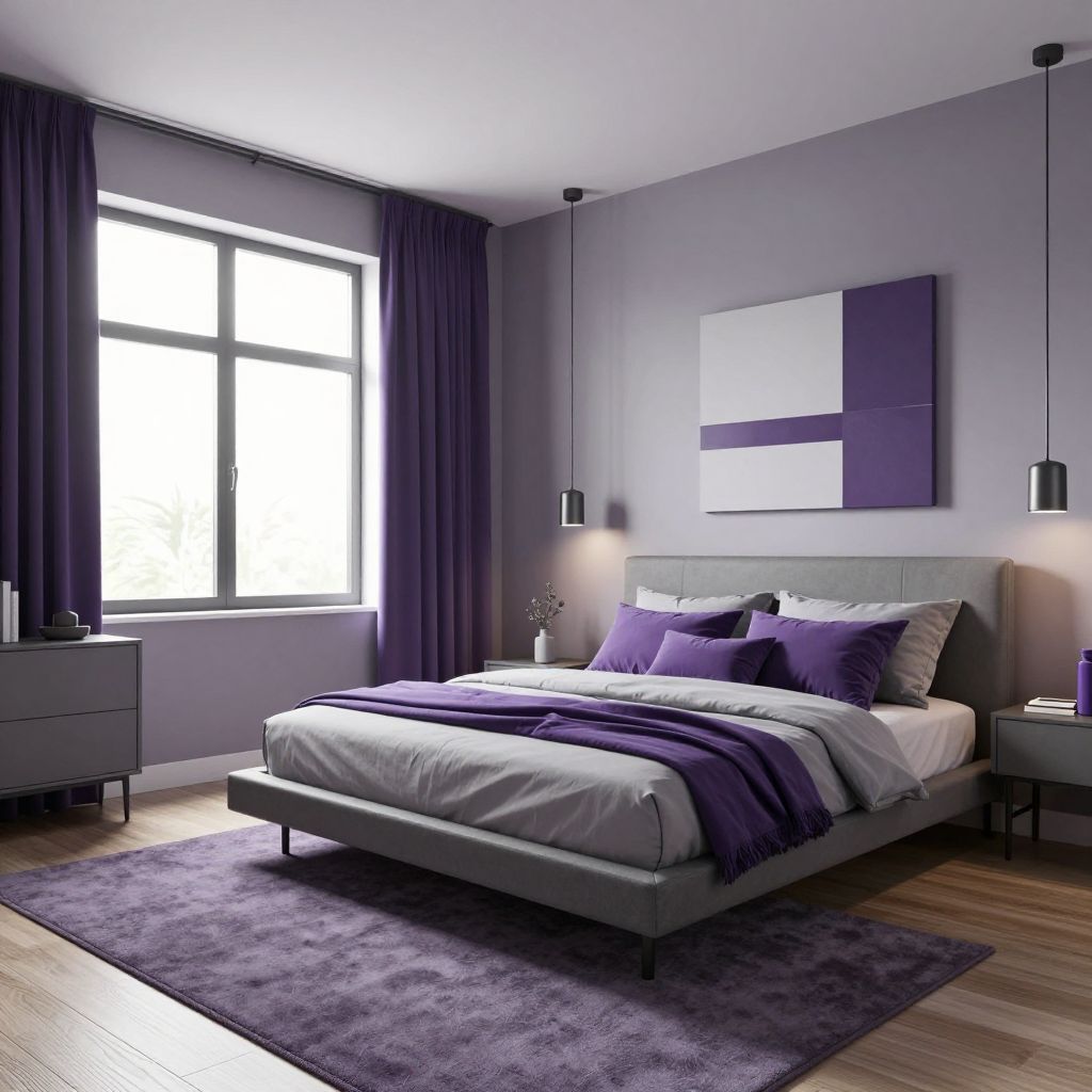 Purple and Gray Modern Mix