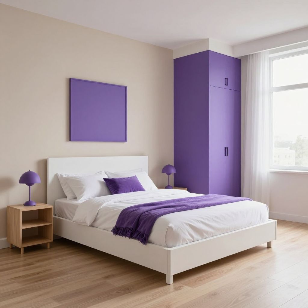 Minimal Purple Accent Room