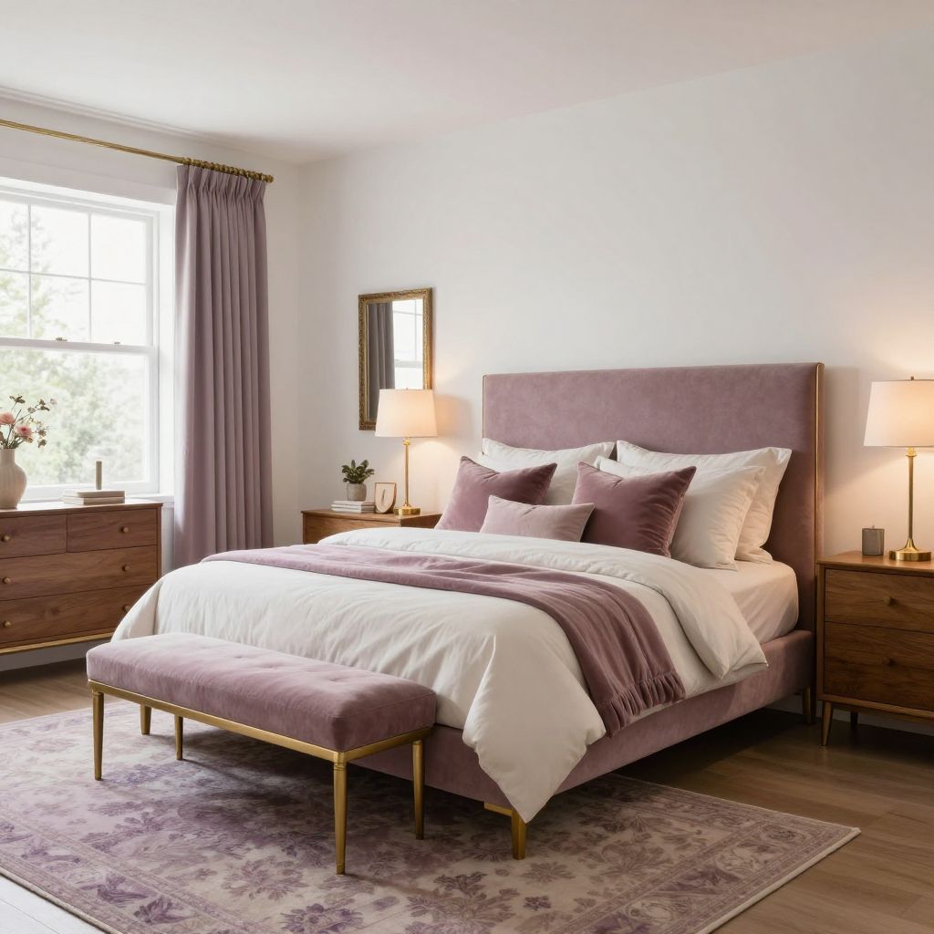 Mauve and Brass Elegance