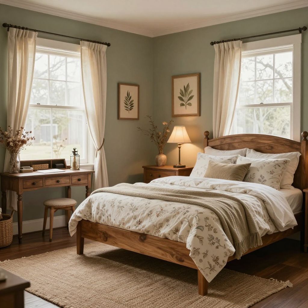 Rustic bedroom ideas cottage core rustic mix