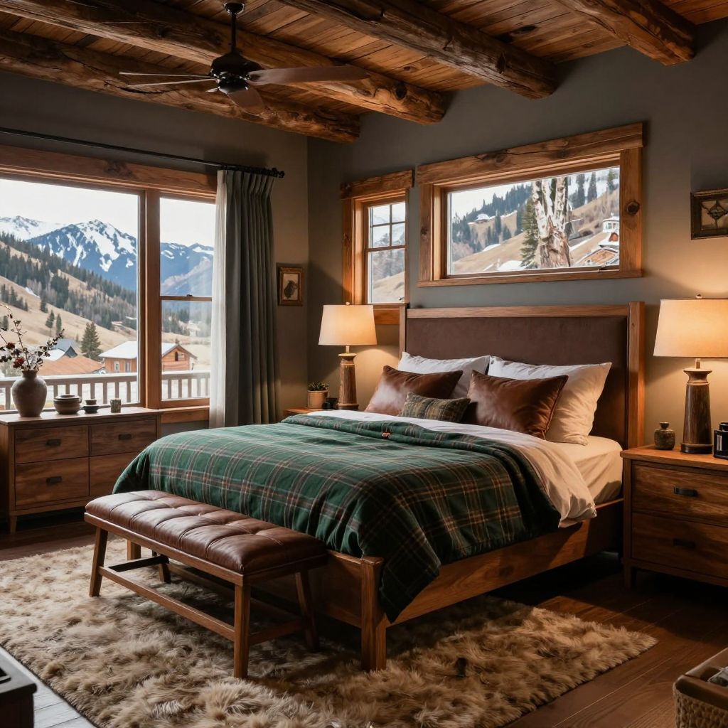 Rustic bedroom ideas mountain lodge ease