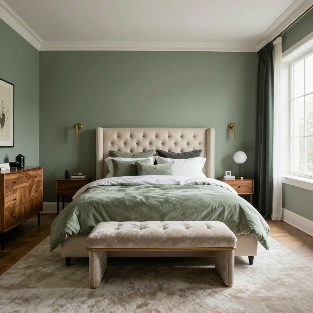 Sage green and brass for a little quiet luxury