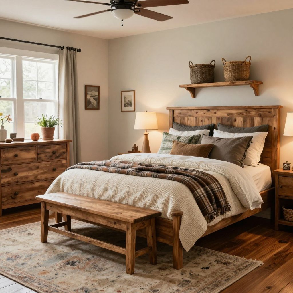 Teen bedroom ideas rustic room with warm wood and texture