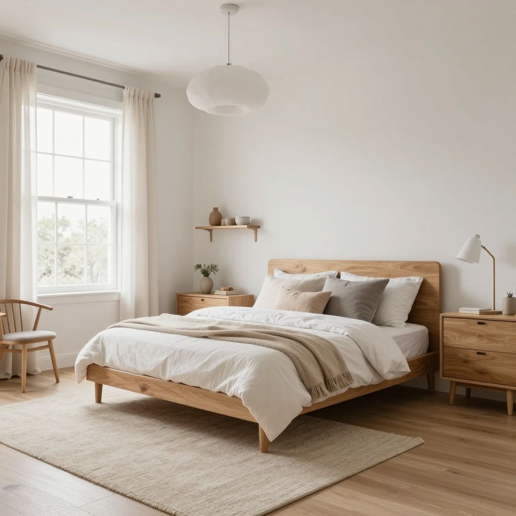 Teen bedroom ideas Scandinavian room with pale woods