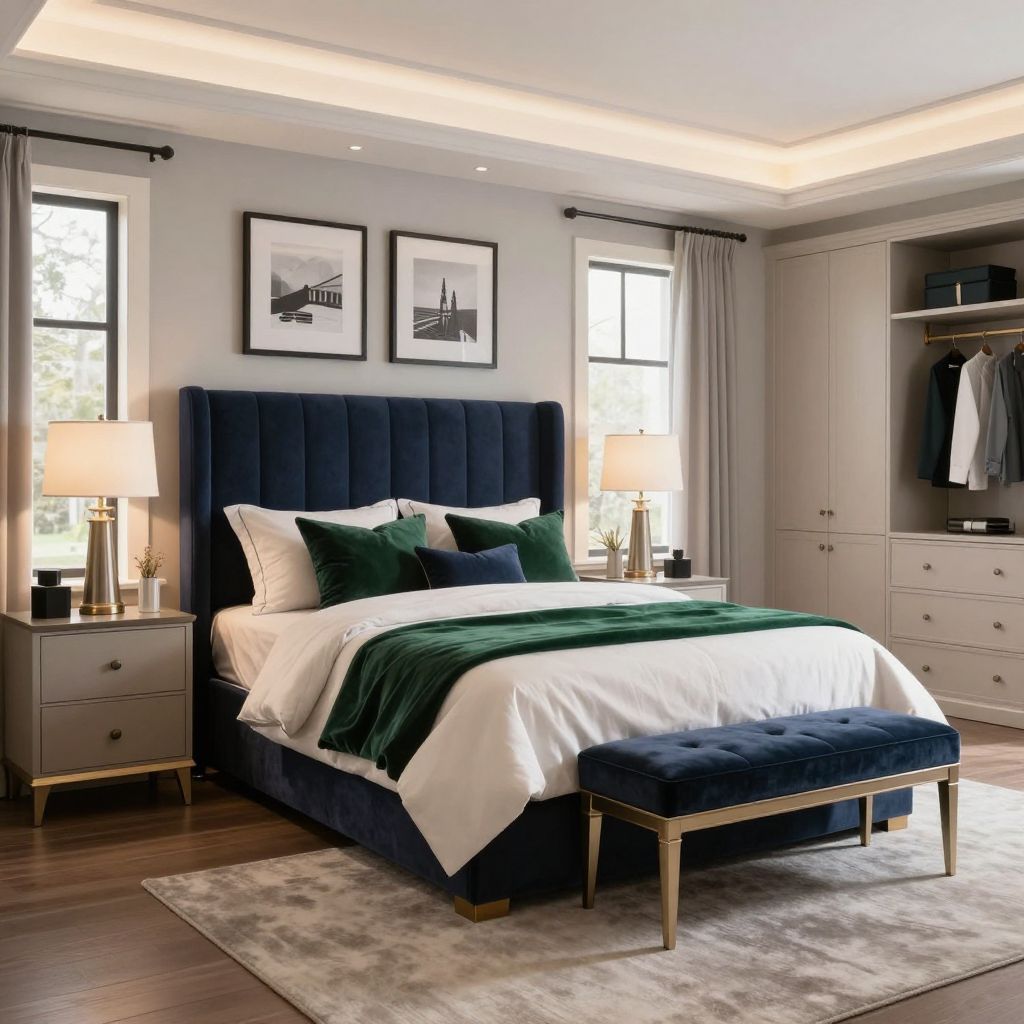 Luxury hotel feel teen boy bedroom idea