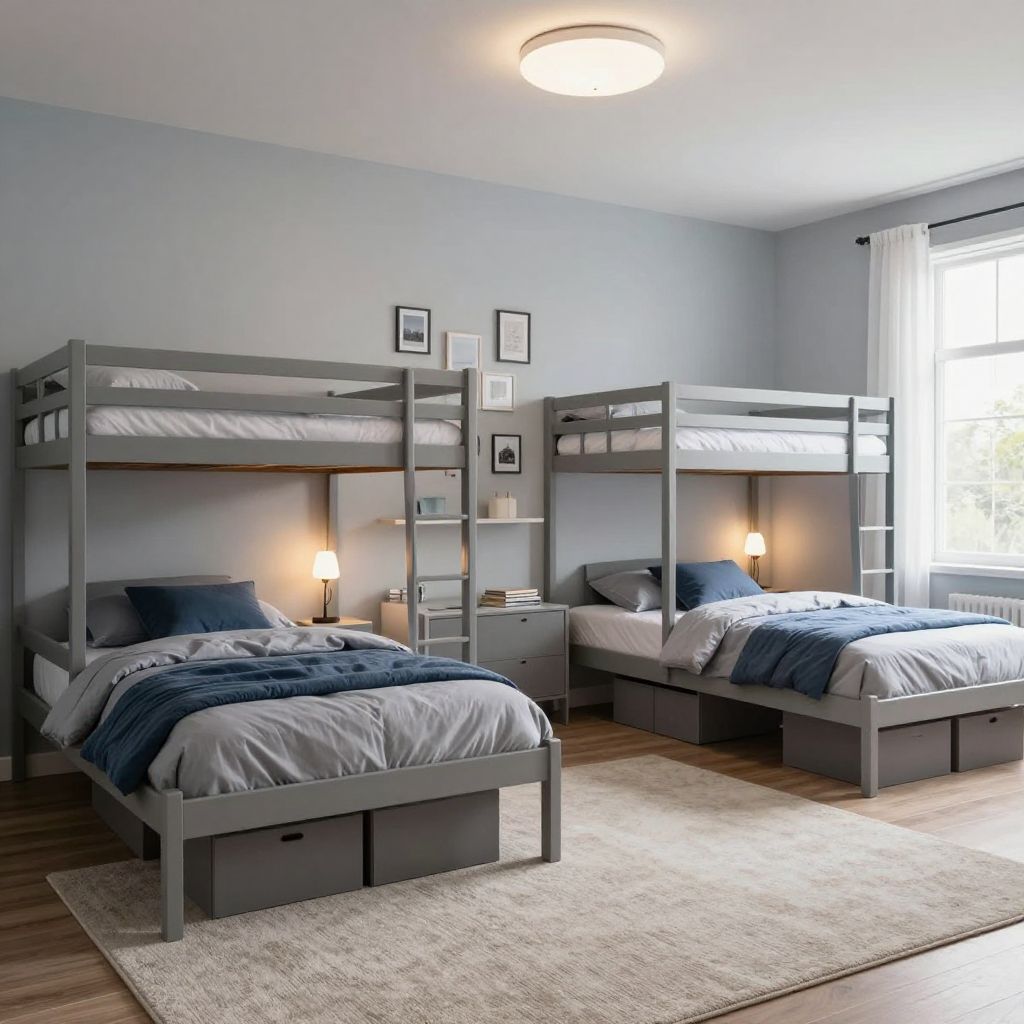 Shared sibling teen boy bedroom idea