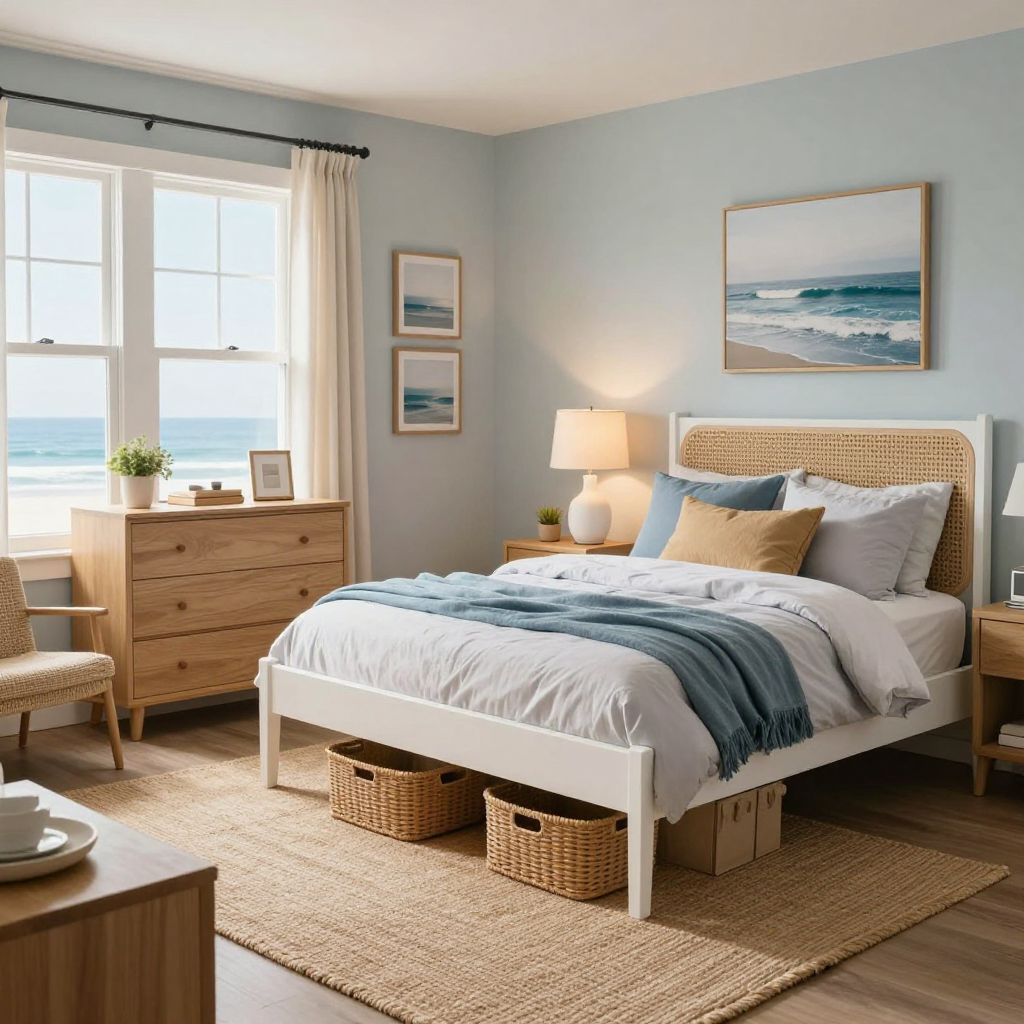 Coastal relaxed teen boy bedroom idea